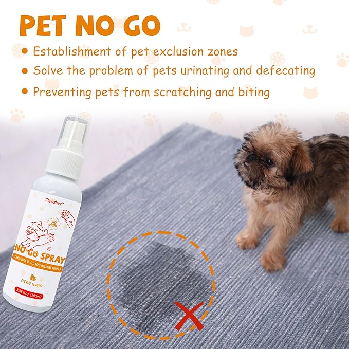 Dog Potty Spray Set, No-Go Spray &amp; Potty Training Spray, Puppy Essentials, Stops Urination &amp; Marking, Indoor and Outdoor Use (3.38 fl oz)