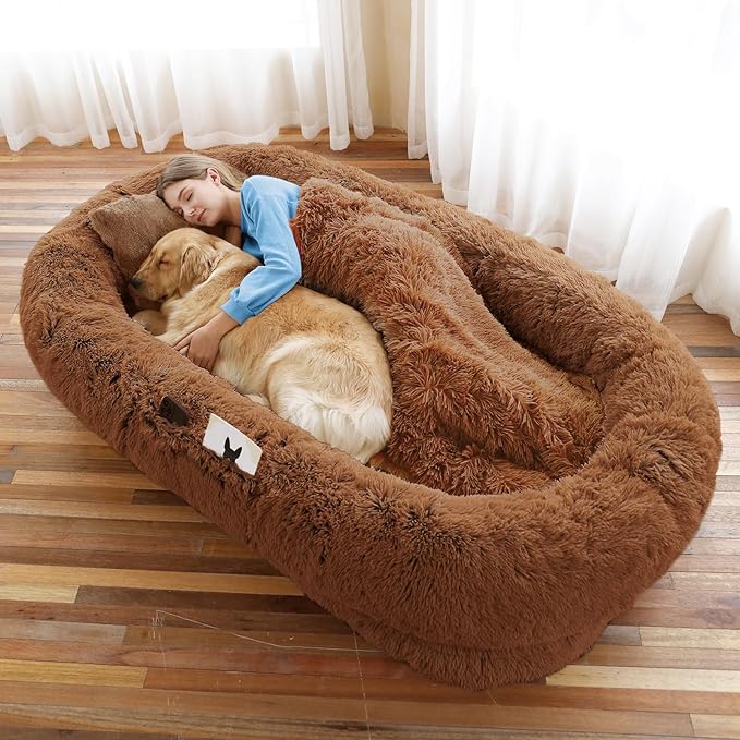 Human Dog Bed, Brown, 71&