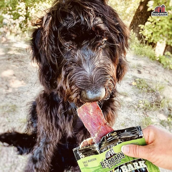 Redbarn Pet Products All-Natural Barky Bark Beef Jerky for Dogs - Medium 4-5" Strips - Premium Grain-Free &amp; Rawhide-Free Treats w/Chondroitin &amp; Glucosamine for Joint Health - 6 Count
