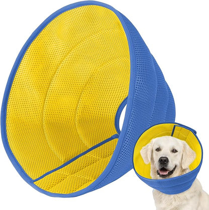 Dog Cone Soft Recovery Collars &amp; Cones After Surgery for Medium Large Dogs, Comfy Ecollars to Stop Licking, Adjustable, Dog Ecollars for Recovery Fabric: Soft Comfort, Ecollars of Shame Alternatives