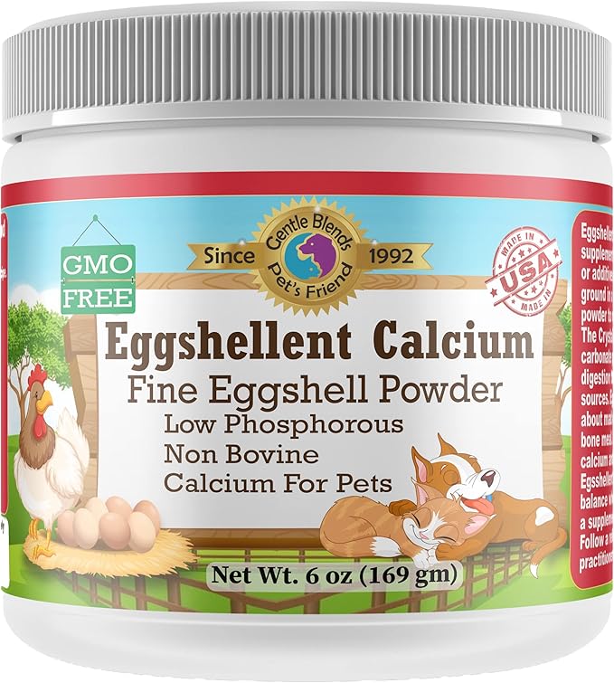 Calcium for Dogs and Cats - Fine Eggshell Powder - Strong Hip &amp; Joint Supplement for Dogs and Cats- Dietary Supplement - No Additives - Pet&