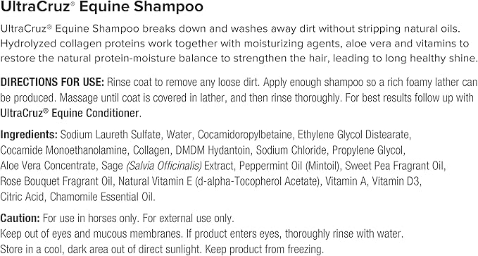 UltraCruz® Equine Shampoo, Conditioner, Hydrogen Peroxide, Fly &amp; Tick Spray, 1 Gallon Each