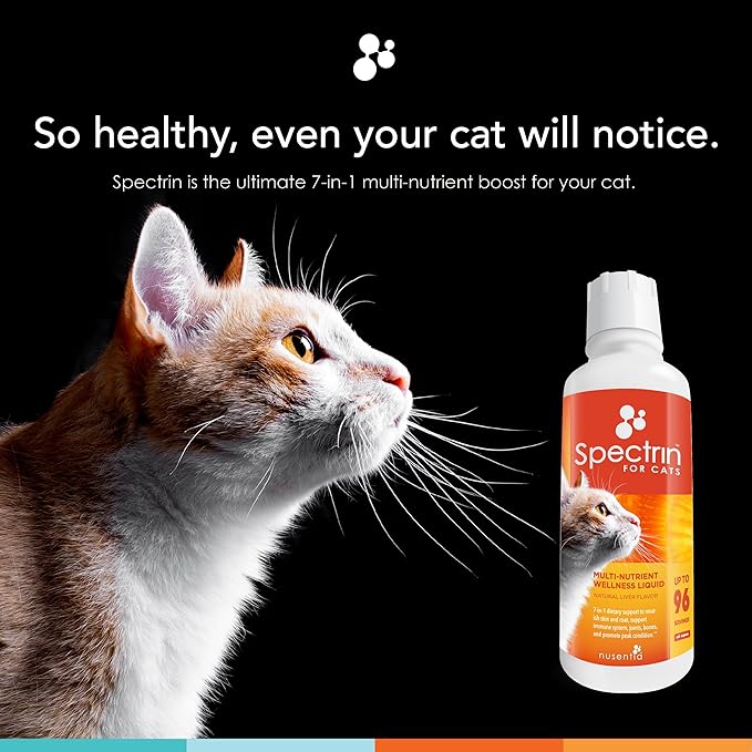 Cat Vitamins - Spectrin 16 OZ - Liquid Vitamin &amp; Antioxidant Supplement for Cats - 96 doses