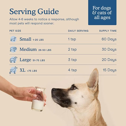 Fera Pets Goat Milk Topper - Multivitamin for Dogs &amp; Cats with Probiotics - Supports Overall Health, Gut Health, and Immune System - for Picky Eaters - 60 TSP