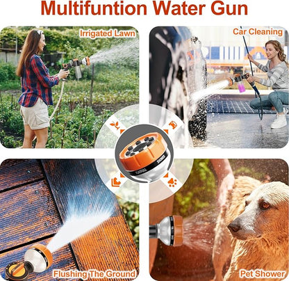 Upgraded Dog Washing Hose Attachment, Dog Shower Attachment, 8-in-1 Mode Dog Shampoo Sprayer with 3.5oz 100cc Soap Dispenser, for Pet Washing Irrigated Lawn Patio Car Cleaning
