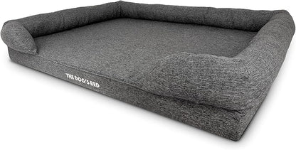 The Dog’s Bed, XXL Grey Linen 51.5x39, Memory Foam, Pain Relief: Arthritis, Hip &amp; Elbow Dysplasia, Post Surgery, Lameness, Supportive, Calming, Waterproof Washable Cover, Veterinary Approved