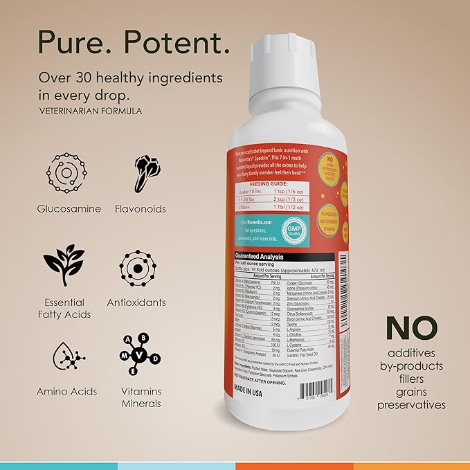 Cat Vitamins - Spectrin 16 OZ - Liquid Vitamin &amp; Antioxidant Supplement for Cats - 96 doses