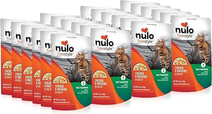 Nulo Freestyle Cat &amp; Kitten Wet Cat Food Pouch, Premium All Natural Grain-Free Soft Cat Food Topper with Amino Acids for Heart Health and High Animal-Based Protein