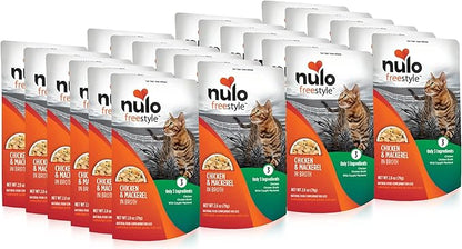 Nulo Freestyle Cat &amp; Kitten Wet Cat Food Pouch, Premium All Natural Grain-Free Soft Cat Food Topper with Amino Acids for Heart Health and High Animal-Based Protein