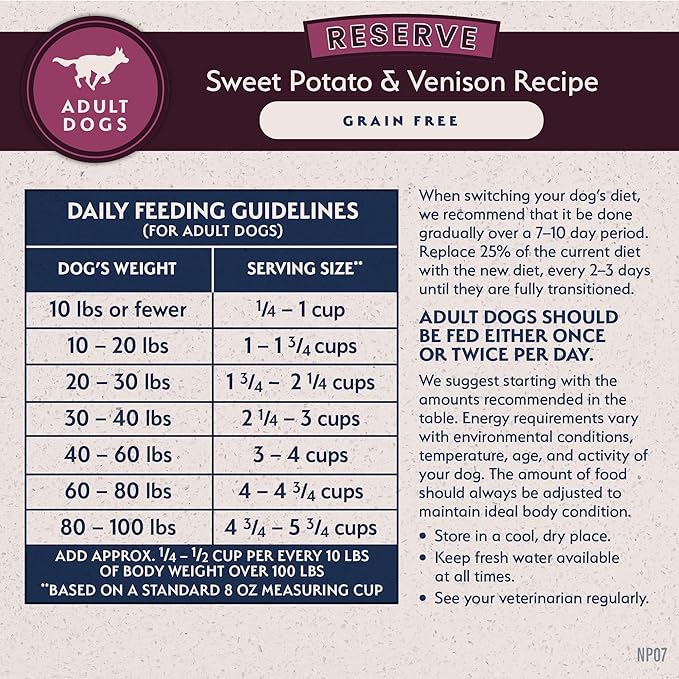 Natural Balance Limited Ingredient Adult Grain-Free Dry Dog Food, Reserve Sweet Potato &amp; Venison Recipe, 12 Pound (Pack of 1)