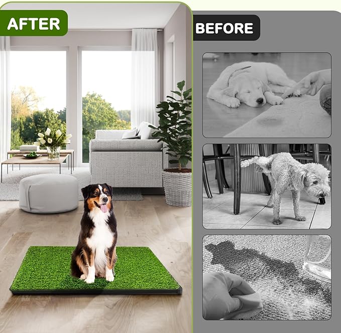 Dog Grass Pad with Tray, 34&