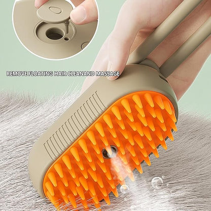 Pet Steam Groomer Brush, 2025 New 3 in 1 Steam Cat Steam Brush for Shedding &amp; Grooming, Multifunctional Hair Removal Comb for Cats Dogs