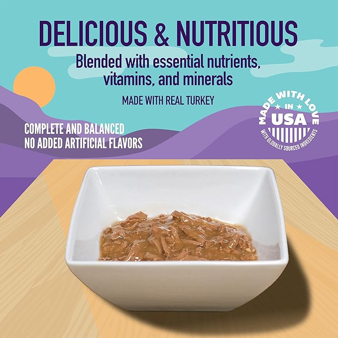 A Strong Heart Canned Wet Cat Food, Turkey &amp; Cheese Dinner in Gravy - 5.5 oz Cans (Pack of 24), Made in The USA with Real Turkey