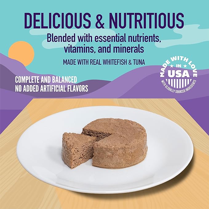 A Strong Heart Canned Wet Cat Food, Whitefish &amp; Tuna Dinner Paté - 5.5 oz Cans (Pack of 24), Made in The USA with Real Ocean Whitefish &amp; Tuna