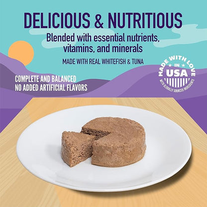 A Strong Heart Canned Wet Cat Food, Whitefish &amp; Tuna Dinner Paté - 5.5 oz Cans (Pack of 24), Made in The USA with Real Ocean Whitefish &amp; Tuna