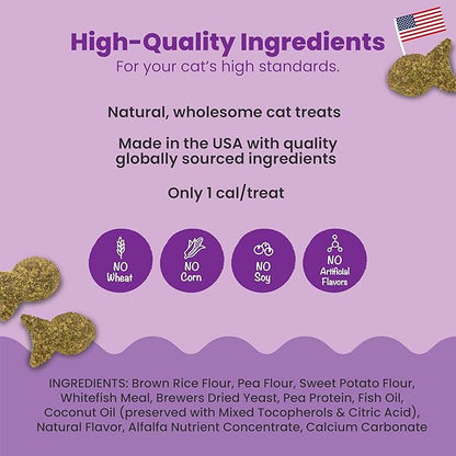 Catstages by Nina Ottosson Purrfect Bitez Natural Crunchy Cat Treats for Puzzles, Toys, Feeders, &amp; Training, USA-Made, Real Whitefish Flavor, 4oz (Pack of 2)