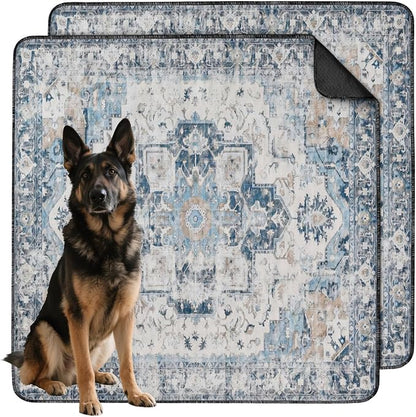 Washable Pee Pads for Dogs 2 Pack, Absorbent Reusable Puppy Pads Waterproof, Leakproof &amp; Non-Slip Whelping Pad, Potty Training Pads for Dogs Playpen Mat 48x48