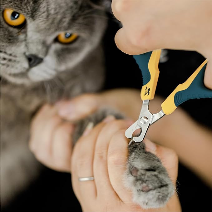 Mr. Pen Cat Nail Trimmer - Yellow &amp; Gray Cat Claw Clippers for Pets &amp; Kittens