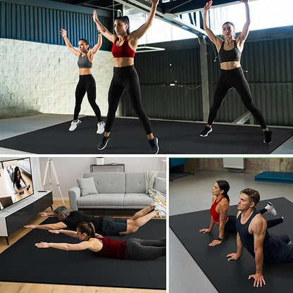 Large Exercise Mat for Home Workout,12‘x6’/10&