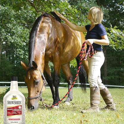 Absorbine ShowSheen Hair Polish &amp; Detangler 32oz Refill Bottle, Horse and Dog Coat, Mane and Tail, Instant Detangling &amp; Reduces Hair Breakage for Healthy Grooming &amp; Radiant Shine