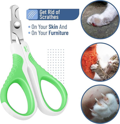 Mr. Pen Cat Nail Trimmer, Spring Green &amp; White, Cat &amp; Dog Nail Clipper