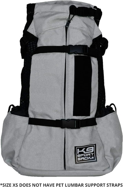 K9 Sport Sack Air 2 - X-Small, Light Grey - Ideal for Dogs with 9-12” Back Length - Durable, Breathable Backpack-Style Carrier - Perfect for Walks, Short Hikes &amp; Public Transportation