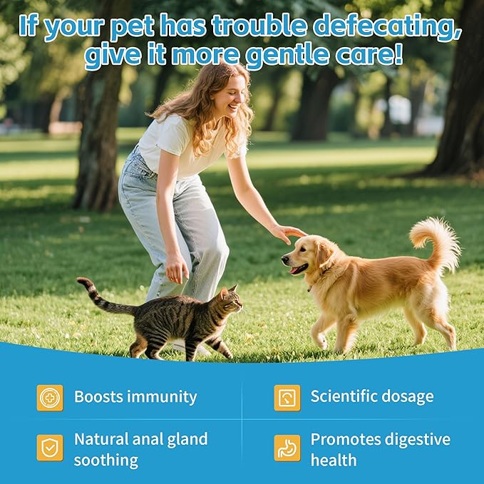 Cat Constipation Relief - Chewable Tablets - with Pumpkin, Psyllium Husk, Prebiotics &amp; Probiotics - Supports Gut Hydration, Bowel Regularity &amp; Immune Health - 120 Tablets