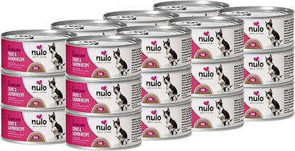 Nulo Trout &amp; Salmon Recipe Pate Wet Canned Cat Food, 5.5 Ounce (Pack of 24)