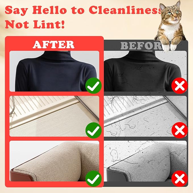 Pet Hair Removal Glove, 2 Pcs New Upgrade Electrostatic Gloves Pet Hair, Remover Grooming Glove for Cat &amp; Dog Hair Remover for Couch, Furniture, Curtain