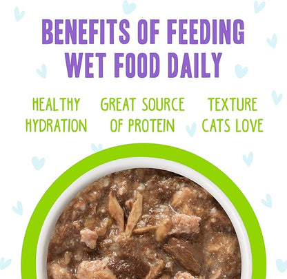 Weruva B.F.F. OMG - Best Feline Friend Oh My Gravy!, Shazaam! with Lamb &amp; Tuna in Gravy Cat Food, 2.8oz Pouch (Pack of 12)
