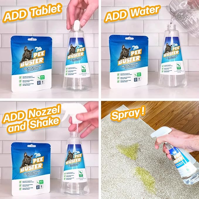 Generic Peebuster Pet Stain &amp; Odor Remover - Cleaning Spray for Dog and Cat Urine, 1 Count (Pack of 1)
