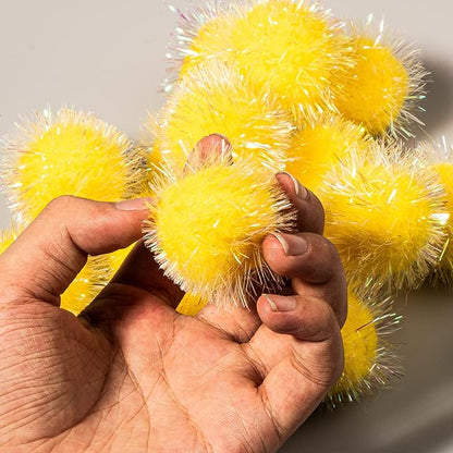VAPKER 30 Pcs Cat Ball Toys Sparkle Balls Extra Large 2 Inch Cat&