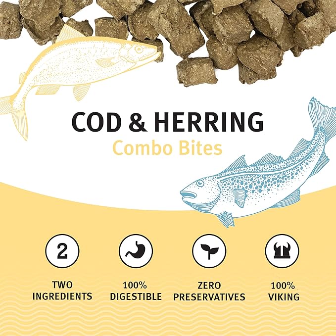 Icelandic+ Cod &amp; Herring Combo Bites Dog Treat 3.0-oz Bag