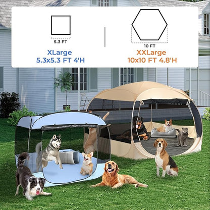 EighteenTek XXLarge Popup Portable Dog Houses, 10&