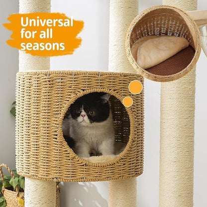 2025 Modern Cat Tree Tower for Large Cats, Advanced Space Module Cat&