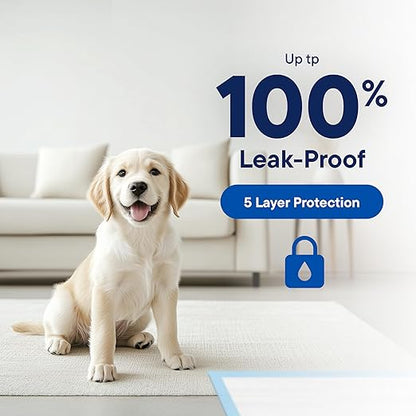 Puppy Pads Pet Pee Pads for Dogs &amp; Puppy Training - 100 Count - Potty Pads for Dogs 22" x 22" Leak-Proof Dog Pee Pads - Quick-Dry Surface - Heavy Duty Absorbent Disposable Dog Wee Pad Bulk Pack