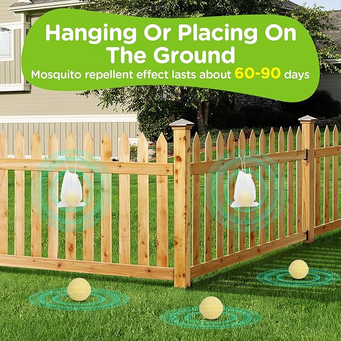 Mosquito Repellent Outdoor Patio, Mosquitoes Repellent Outdoor Powerful, Patio Mosquito Repellent for Yard, Camping, Child&amp;Pets Friendly 10 Pack, Green