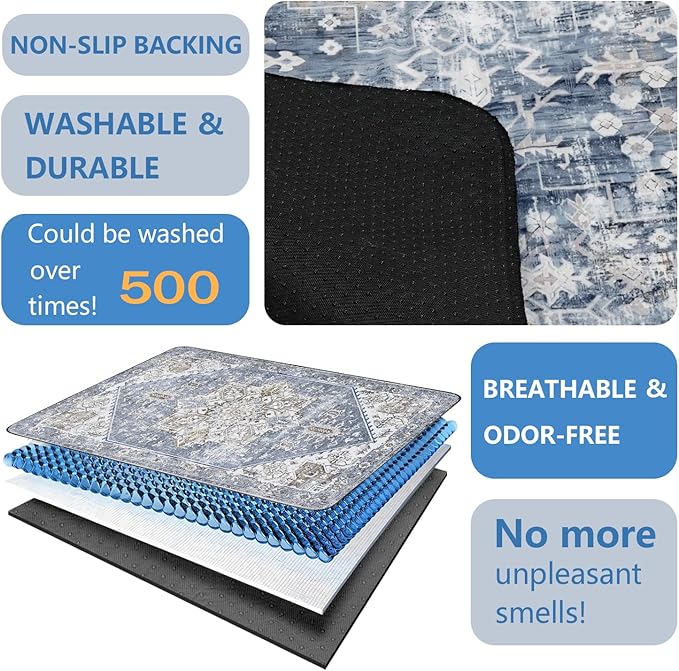Washable Pee Pads for Dogs 2 Pack, Absorbent Reusable Puppy Pads Waterproof, Leakproof &amp; Non-Slip Whelping Pad, Potty Training Pads for Dogs Playpen Mat 48x48