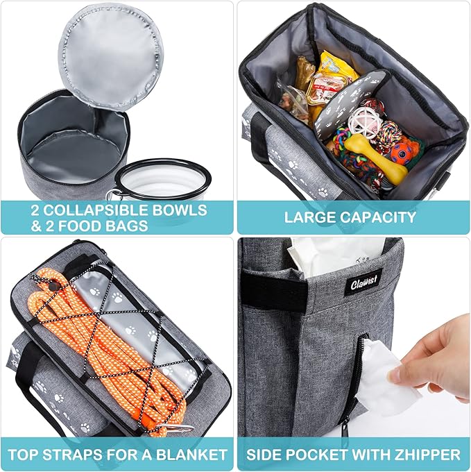 Large Dog Travel Bag, Airline Approved Dogs Bags for Traveling, 2 Dog &