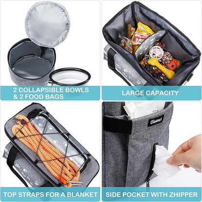 Large Dog Travel Bag, Airline Approved Dogs Bags for Traveling, 2 Dog &