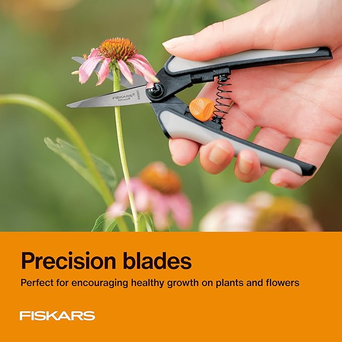 Fiskars 15pc Micro-Tip Pruning Snip Set, Precision Stainless Steel Blades, Softgrip Handles for Deadheading, Trimming &amp; Shaping Small Plants