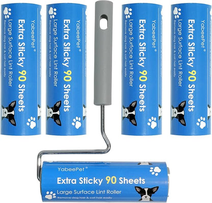 Extra Sticky Large Surface Lint Roller, 6.3&