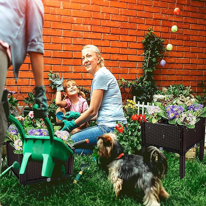Planter for Outdoor Plants with Legs Raised Garden Bed Planter Box Elevated Garden Boxes Plant pots Perfect for Garden Patio Balcony Deck to Planting Flowers Vegetables Tomato and Herbs