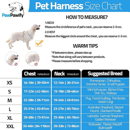PawPawify Custom No Pull Dog Harness with Name and Phone Number, Heavy Duty Personalized Pet Vest to Prevent Tugging, Pulling, or Choking, Training and Walking (Red, S (10-19LBS))