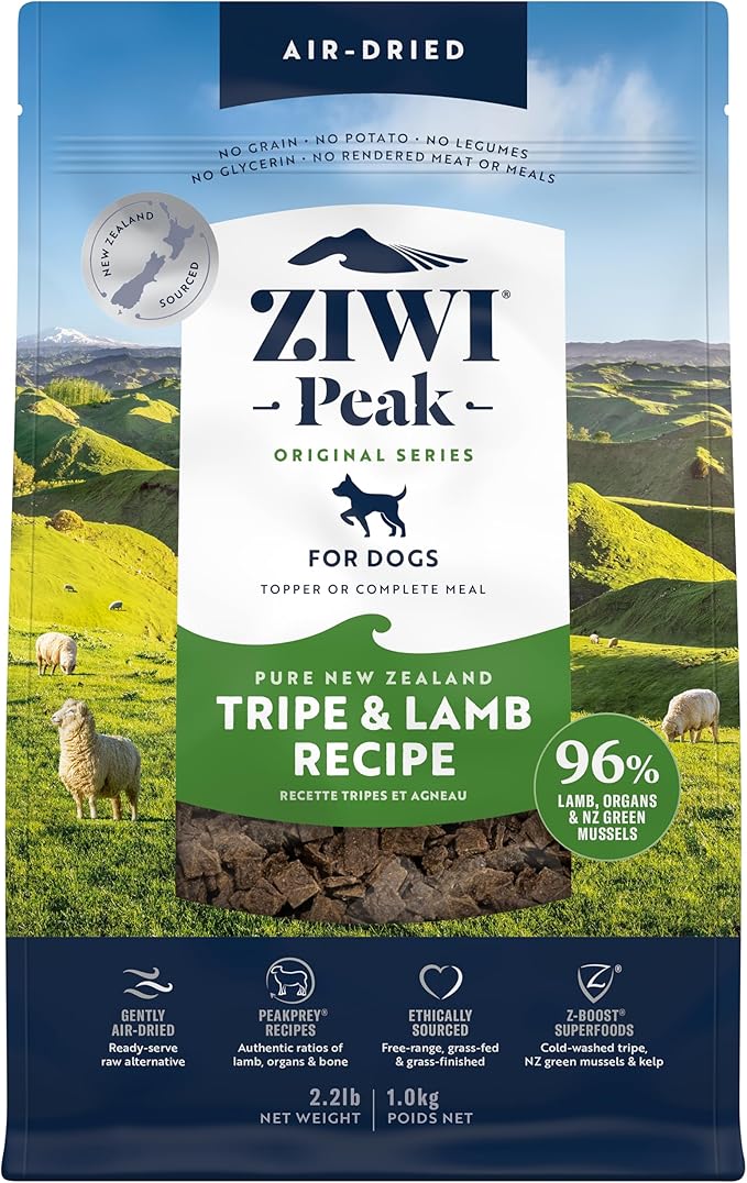 ZIWI Peak Air-Dried Dog Food – Tripe &amp; Lamb - All Natural, High Protein, Grain Free, Limited Ingredient w/ Superfoods (35.2oz)