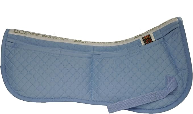 ECP Equine Comfort Products Adjustable Shock Absorbing Memory Foam Half Saddle Pad, Injury Prevention &amp; Pressure Relief, Customizable Fit, Breathable for All Riding Styles