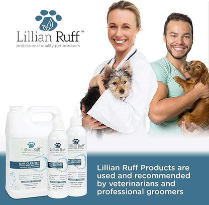 Lillian Ruff Ear Cleaner &amp; Otic Wax Solvent for Dogs with Tea Tree Oil, Bee Propolis &amp; Aloe - Coconut and Lavender Scent - Dissolve Wax and Combat Ear Odors - Safe for Sensitive Ears (4oz)