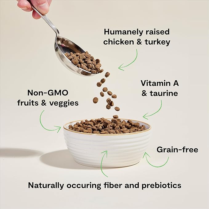 Open Farm, Grain Free Dry Kitten Food, Nutrient Dense Kibble with Protein, Vitamin A, Taurine, Naturally Occurring Fibers &amp; Prebiotics, Homestead Turkey &amp; Chicken Recipe for Kittens, 4lb Bag