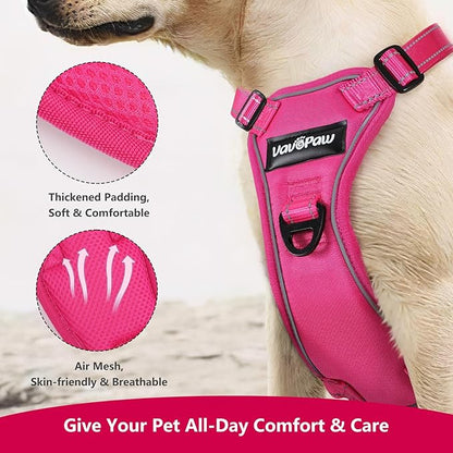 Dog Seat Belt Harness for Car, Dog Car Harness Adjustable Mesh Breathable &amp; Dogs Seatbelt Safety Tether with Elastic Bungee for Small Medium Large Pets(Rose, S)