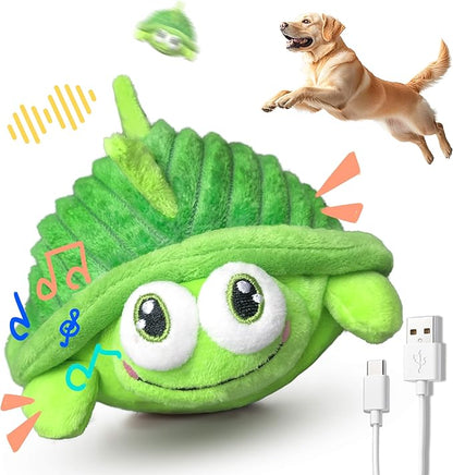 Interactive Moving Dog Toys – Plush Chew Toy with Bouncing Ball, Music &amp; Recording | Rechargeable Self-Play Toys for Small, Medium &amp; Large Dogs to Keep Them Engaged (Turtle)